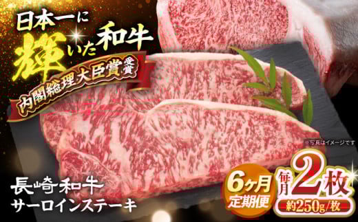 サーロイン 【6回定期便】 長崎和牛 サーロイン ステーキ 計500g（2枚）＜大西海ファーム食肉加工センター＞ [CEK180] 肉 牛肉 サーロインステーキ サーロイン 焼肉 さーろいん お取り寄せサーロイン 訳あり  371168 - 長崎県西海市