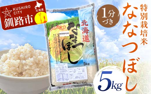 【6月発送】特別栽培米ななつぼし 5kg 1分づき 北海道産 米 コメ こめ お米 白米 玄米 F4F-7038 1994489 - 北海道釧路市