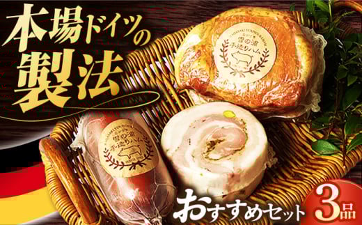ハム【国際大会金賞】店主おすすめ 3品 / 無添加ロースハム ビアシンケン ベリーロールブロック / 長与町 / 雪の浦手造りハム [EAM022] 国産 無添加 ハム はむ ロースハム ろーすはむ おすすめ セット 詰め合わせ 詰合せ おつまみ バーベキュー BBQ 