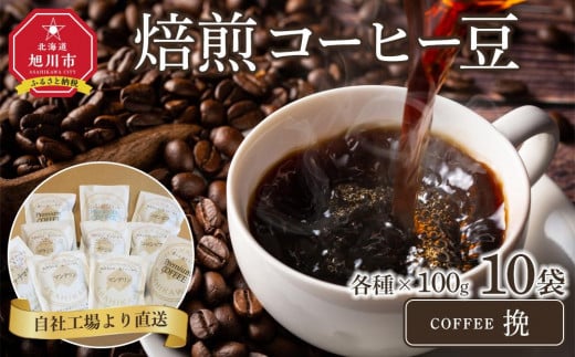 「挽」北海道旭川焙煎　ワイズコーヒー西神楽工場直送　厳選100g×10袋　挽_01557