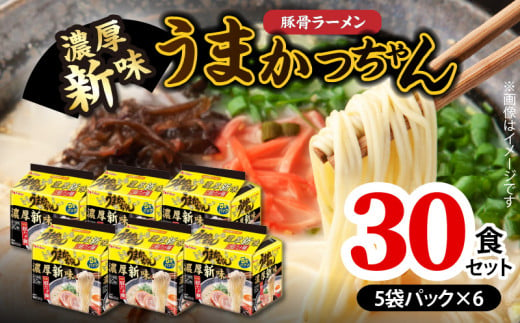 豚骨ラーメン うまかっちゃん 濃厚新味 30食セット（5袋パック×6セット） PC9006 1991280 - 福岡県上毛町