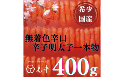 [博多辛子明太子の島本]希少国産卵・辛口辛子明太子一本物400g ≪築上町≫[株式会社島本食品]めんたいこ たらこ 明太子 国内産 無着色 1本物 [ABCR010] 19000円