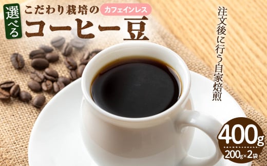 [種類が選べる][カフェインレス]こだわり栽培のコーヒー豆(計400g・200g×2袋)[m70-06・m70-07][N BLOOD COFFEE ROASTERS]