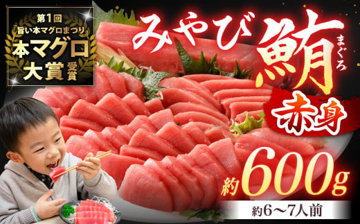 本マグロ 大賞受賞 みやび鮪 赤身 計約600g (約6～7人前) ／ 鮪 まぐろ マグロ 刺し身 刺身 本まぐろ 本鮪 冷凍 魚 魚介まぐろ丼 まぐろ漬け丼 海鮮丼 おすすめ 長崎市