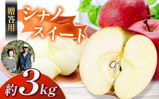 【10月上旬から順次発送】【贈答用】シナノスイート　3㎏　（9～12玉）【先行予約】 ｜ ふるさと納税 長野県 松本市 林檎 りんご リンゴ 信州産 シナノスイート 贈答用 甘い 贈り物 季節限定 1415913 - 長野県松本市