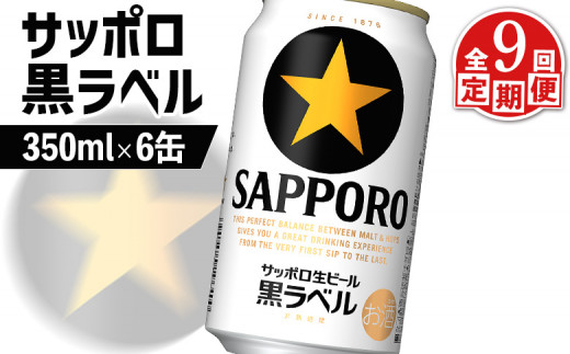 サッポロ黒ラベル サッポロビール 6本 6缶 サッポロ 黒ラベル ほどよい苦み コク 飲み飽きない オンライン 申請 ふるさと納税 北海道 恵庭 完璧 白い泡 クリーミーな泡 ビール 生ビール お酒 酒 晩酌 缶 定期便 定期 9回 9ヶ月 恵庭市【880020】