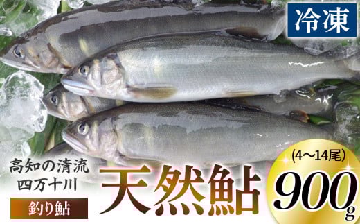 四万十川上流の天然鮎　釣り鮎【冷凍4～14尾】Esj-41k あゆ アユ 魚 魚介 川魚 塩焼き 鮎 天然 900g レシピ付 天然 346401 - 高知県四万十町