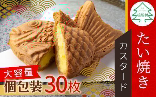 大容量30枚!たい焼き カスタード クリーム 個包装 和菓子 スイーツ 16000円 724850 - 長野県根羽村