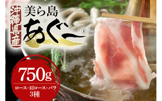 美ら島あぐー豚しゃぶしゃぶセット 食べ比べ ロース バラ 肩ロース 各250g 小分け 真空パック セット 沖縄県 おかず 惣菜 アグー豚 使用 冷凍 小分け おいしい 肉 糸満市 国産 肉汁 たっぷり ブランド豚  冷凍 グルメ おつまみ ディナー 