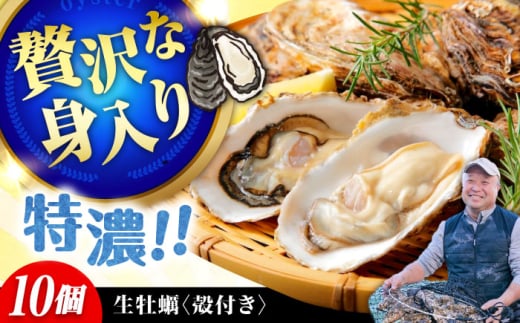 【3月29日（土）着】高品質の牡蠣を産地直送！ 【生牡蠣】【着日指定可能】『てつまるかき』牡蠣 殻付き 10個 加熱用 かき 海鮮 海産物 簡単 広島県産 江田島市/有限会社テツマル海産 [XCO005] 2007015 - 広島県江田島市