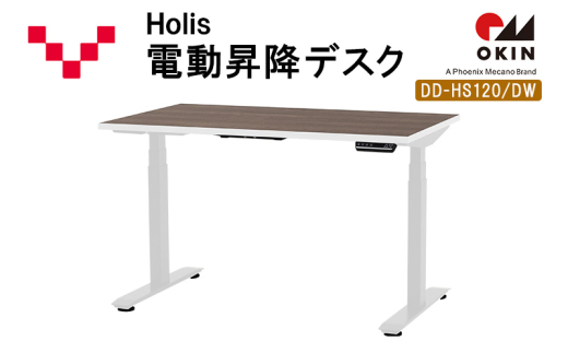 Holis 電動昇降デスク DD-HS120/DW バルバーニ リモートワーク 在宅 テレワーク パソコンデスク 電動 昇降 OKIN ワークデスク 収納 書斎 静岡 袋井市