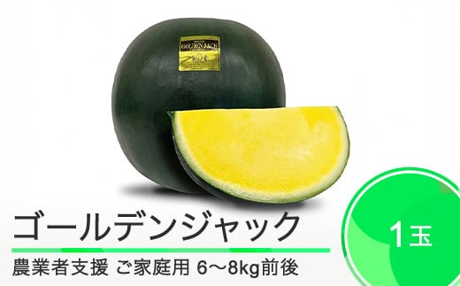 すいか ご家庭用 大玉 ゴールデンジャック 約6〜8kg前後 1玉 2025年産 令和7年産 山形県産 大石田町産 8月上旬から順次発送 mn-suwgj 1982690 - 山形県大石田町