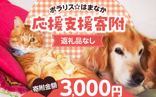 【動物愛護ボランティア】浜中町「ポラリス☆はまなか」を支援　3000円分 返礼品なし_H0048-003