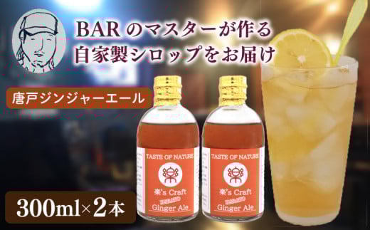 クラフトシロップ（ジンジャーエール）2本 セット ノンアルコール 唐戸ジンジャーエール クラフトジンジャーエール クラフト 料理 アレンジ 大人 音楽 Music Café Ra-Ku 下関 山口 1230842 - 山口県下関市