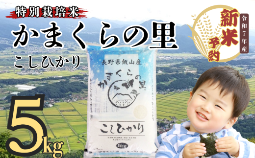 【先行予約】<令和７年産> 特別栽培米 「かまくらの里コシヒカリ」 精米 5㎏ (7-1) 2001468 - 長野県飯山市