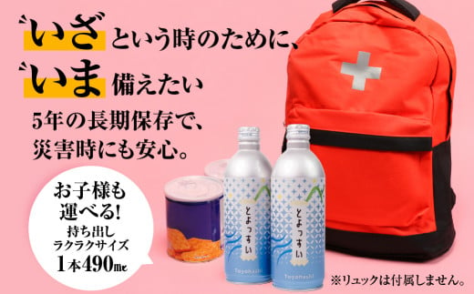 愛知県豊橋市のふるさと納税 災害備蓄用飲料水「とよっすい」490ml × 24本 備蓄水 水 お水 みず 国産 災害 防災 美味しい アルミ缶 缶 備え 災害用 備蓄用 5年保存 長期保存 保存水 5年保存水 防災グッズ ボトル缶 避難 愛知県 豊橋市 10000円 1万円