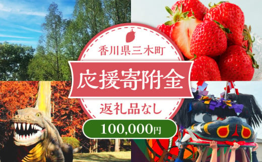 三木町への応援寄附金【100,000円】（返礼品なし）_mk167-007 2000726 - 香川県三木町