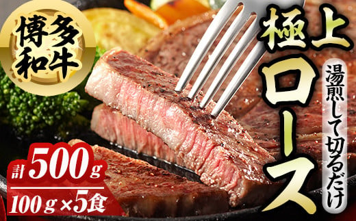 博多和牛極上ロース(計500g) 博多和牛 和牛 牛 牛肉 国産 ロース サーロイン ステーキ 福岡県 冷凍 簡単調理 簡単 時短 ＜離島配送不可＞【ksg1582】【OBU Company】 1999171 - 福岡県春日市