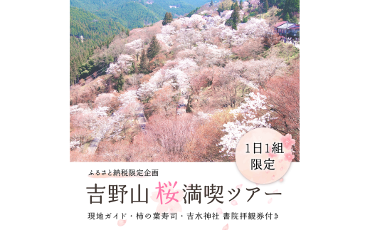 吉野町地元ガイドがご案内　吉野山桜満喫ツアー【1日1組（3名様迄）限定】 1999361 - 奈良県吉野町