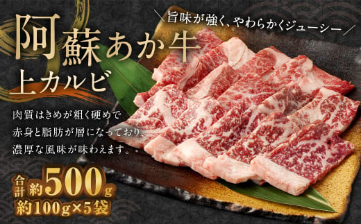 阿蘇あか牛 上カルビ 約500g 牛肉 お肉 1996480 - 熊本県相良村