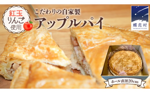 アップルパイ （ ホール 直径 20ｃｍ ） 自家製 ケーキ パイ 焼き菓子 リンゴ スイーツ ホール お取り寄せ お菓子 洋菓子 紅玉りんご ギフト 贈り物 [BL001tu]