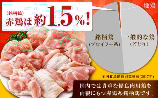 赤鶏「みつせ鶏」もも切身（バラ凍結）1.5kg（300g×5袋）
