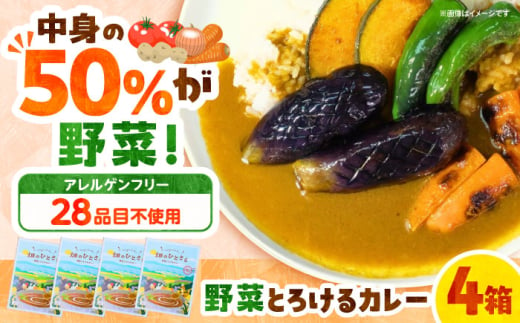 【長崎県産野菜使用】畑のひとさら 野菜とろけるカレー 4箱　長崎県/GREEN GROCERY STORE [42AACJ001]