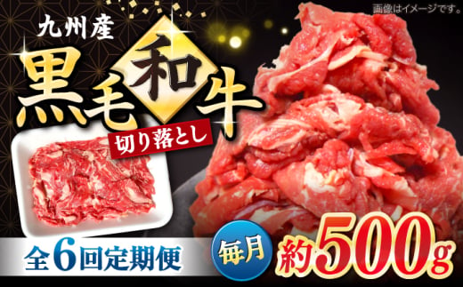 切り落とし 【6回定期便】長崎県産 黒毛和牛 切り落とし 約500g＜宮本畜産＞ [CFA051] 長崎 西海 和牛 牛肉 切り落とし 便利 肉じゃが カレー きりおとし 切り落とし 2000055 - 長崎県西海市