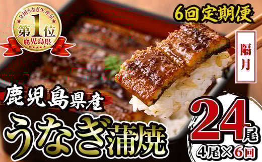 i1084-B ＜定期便・計6回(隔月)＞鹿児島県産うなぎ蒲焼4尾セット＜(約140g×4・計約560g)×全6回＞ うなぎ 鰻 ウナギ 4尾 蒲焼き 国産 鹿児島県産 焼きたて 生産量日本一 真空パック おかず 晩御飯 特別な日 土用の丑の日 丑の日 定期便 【薩摩川内鰻】 2000380 - 鹿児島県出水市
