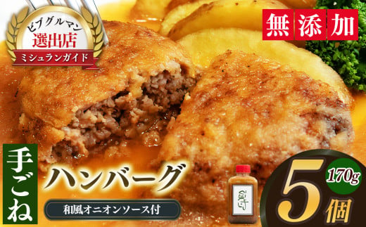 ひまわりの手ごねハンバーグ170g(ハンバーグ120g ソース50g)×5個 | 肉 ニク にく ハンバーグ はんばーぐ 奈良県 五條市 時短 惣菜 そうざい 加工品 セット 美味しい ビーフ お取り寄せ 冷凍 贈り物