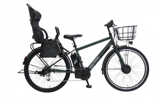 ヱビス自転車 電動アシストクロスバイク TDA-207ZP-R シマノ製外装6段 USB充電ポート装備【マットカーキ 】