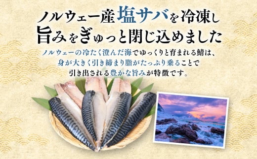 ノルウェー産塩サバを冷凍し、旨みをぎゅっと閉じ込めました。