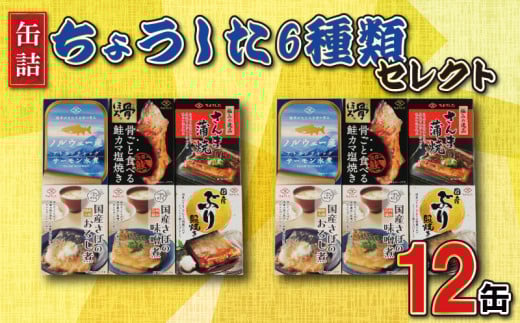 缶詰 6種 12缶セット ちょうしたセレクト さんま蒲焼 さば味噌煮 さば大根おろし煮 鮭カマ焼き サーモン水煮 ぶり照焼き 魚 国産 缶 海産物 魚缶詰 備蓄品 保存食 簡単缶詰 長期保存 常温保存 缶詰 備蓄缶詰 防災 非常食 キャンプ アウトドア お取り寄せ グルメ 大容量 おかず 酒 おつまみ  セット 贈答 贈物 ギフト 食品 ふるさと納税 送料無料 千葉県 銚子市 田原缶詰 1451097 - 千葉県銚子市