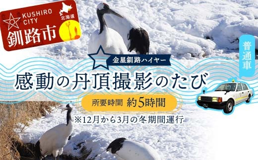 感動の丹頂撮影のたび (普通車） ※12月から3月の冬期間運行 釧路湿原 釧路市 旅行 トラベル 空港 市内観光 観光 F4F-7968