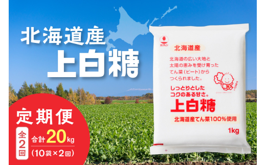 【隔月2回定期便】ホクレンの上白糖1kg×10袋_S012-0078 2003885 - 北海道清水町