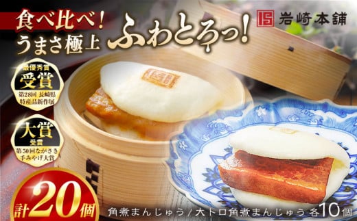 角煮まんじゅう10個 （箱）・大とろ角煮まんじゅう10個 （箱） 豚肉 東坡肉 ふわふわ ほかほか 五島市/岩崎本舗 [PFL021] 冷凍 豚 豚角煮 角煮饅頭 簡単調理 お取り寄せ
