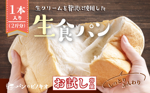 ［5枚切り・厚さ 約2.5cm］【 お試し 容量 】生食パン 1本 おためし 少量 ふんわり やわらかい 冷凍 冷凍便 保存食 冷凍パン パン 食パン 大人気 人気 リピーター 高級食パン 朝食 グルメ パン屋 お取り寄せ 高知 四万十 しまんと 24-27-5 2005972 - 高知県四万十市