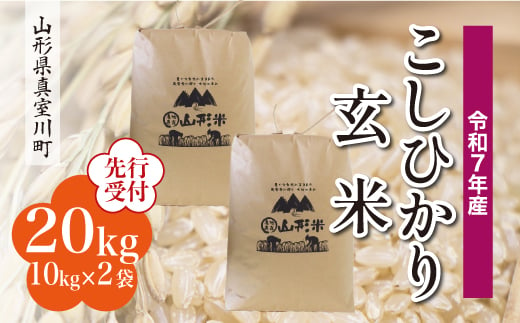 ＜令和7年産米先行受付＞ 真室川町産 こしひかり 【玄米】 20kg （10kg×2袋）＜配送時期指定可＞ 2005079 - 山形県真室川町