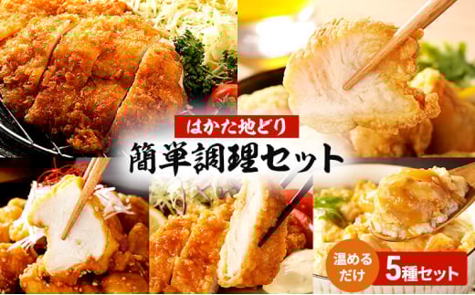 はかた地どり 簡単調理セット 5種 セット 温めるだけ 鶏肉 お肉 レンジ 調理 ※配送不可：離島