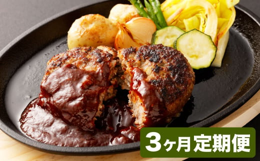 【3カ月定期便】【黒毛和牛】おおいた和牛ハンバーグ 計約1.02kg（約170g×6個）×3回 計約3.06kg 2005302 - 大分県竹田市