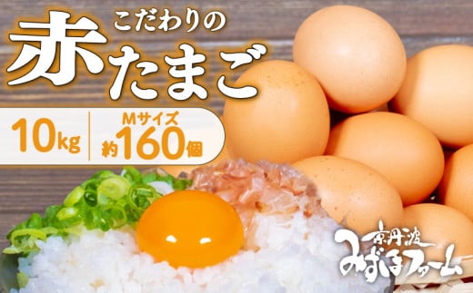 京都 こだわり卵 赤たまご 約160個 10kg たまご 濃い 玉子  玉子焼き 卵焼き オムレツ 卵かけご飯 ゆで卵 鶏卵 卵黄 ※北海道・沖縄・その他離島は配送不可 [018MF001] 2010324 - 京都府京丹波町