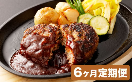 【6ヶ月定期便】【黒毛和牛】おおいた和牛ハンバーグ 計約1.02kg（約170g×6個）×6回 計約6.12kg 2005303 - 大分県竹田市