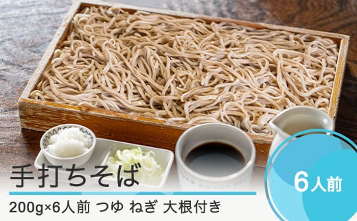 【配送地域限定】そば 蕎麦 6人前 つゆ付き 手打ち 生そば おそば美登利 om-mensx6 430365 - 山形県大石田町