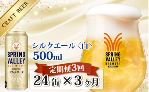 【定期便3回】キリン SPRING VALLEY BREWERY シルクエール 白 500ml × 24本 × 3ヶ月 | スプリングバレー 3回 3ヵ月 1002896 - 滋賀県多賀町