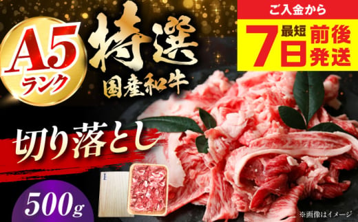 【最短7日前後発送】国産和牛切落し 500ｇ 冷凍 肉 お肉 牛肉 和牛 黒毛和牛 国産 国産牛 牛バラ バラ肉 バラ肉 切り落とし すき焼き すきやき カレー 肉じゃが 牛丼 大阪府高槻市/株式会社ミートモリタ屋 [AOAI049] 2007739 - 大阪府高槻市