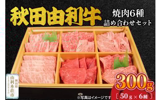 秋田由利牛 焼肉6種詰め合わせセット 300g（50g×6種） 2008051 - 秋田県由利本荘市