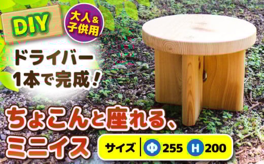 ひのき 組立て ミニイス 「ちょこん」/ ヒノキ ひのき 檜 椅子 いす DIY 組み立て / 亀山市 / 三栄林産株式会社[AMAD008] 349955 - 三重県亀山市