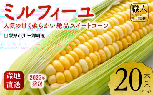 2025年発送！【山梨県市川三郷町産】Inakakara「ミルフィーユ」20本入[5839-2169]