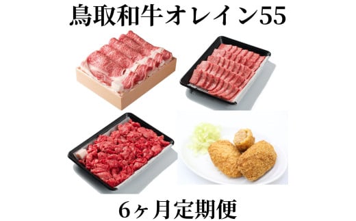 62K.◆鳥取和牛オレイン55◆定期便〔6回〕