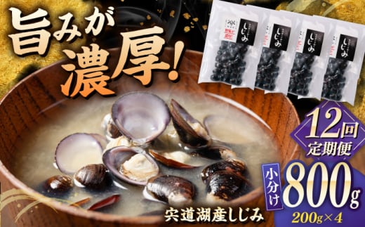 【全12回定期便】宍道湖産 「しじみ」 200g×4 島根県松江市/有限会社ヤマヲ水産 [ALDB023] 2012101 - 島根県松江市